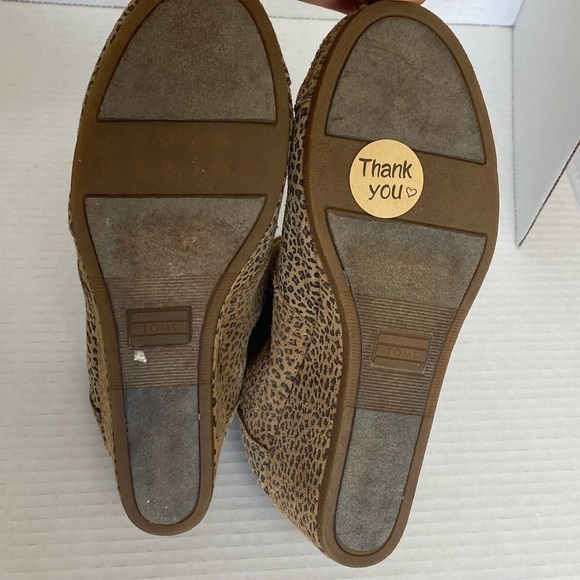 Toms Womens Size 9 Suede Desert Wedge Heeled Bootie Cheetah Print - Picture 3 of 10